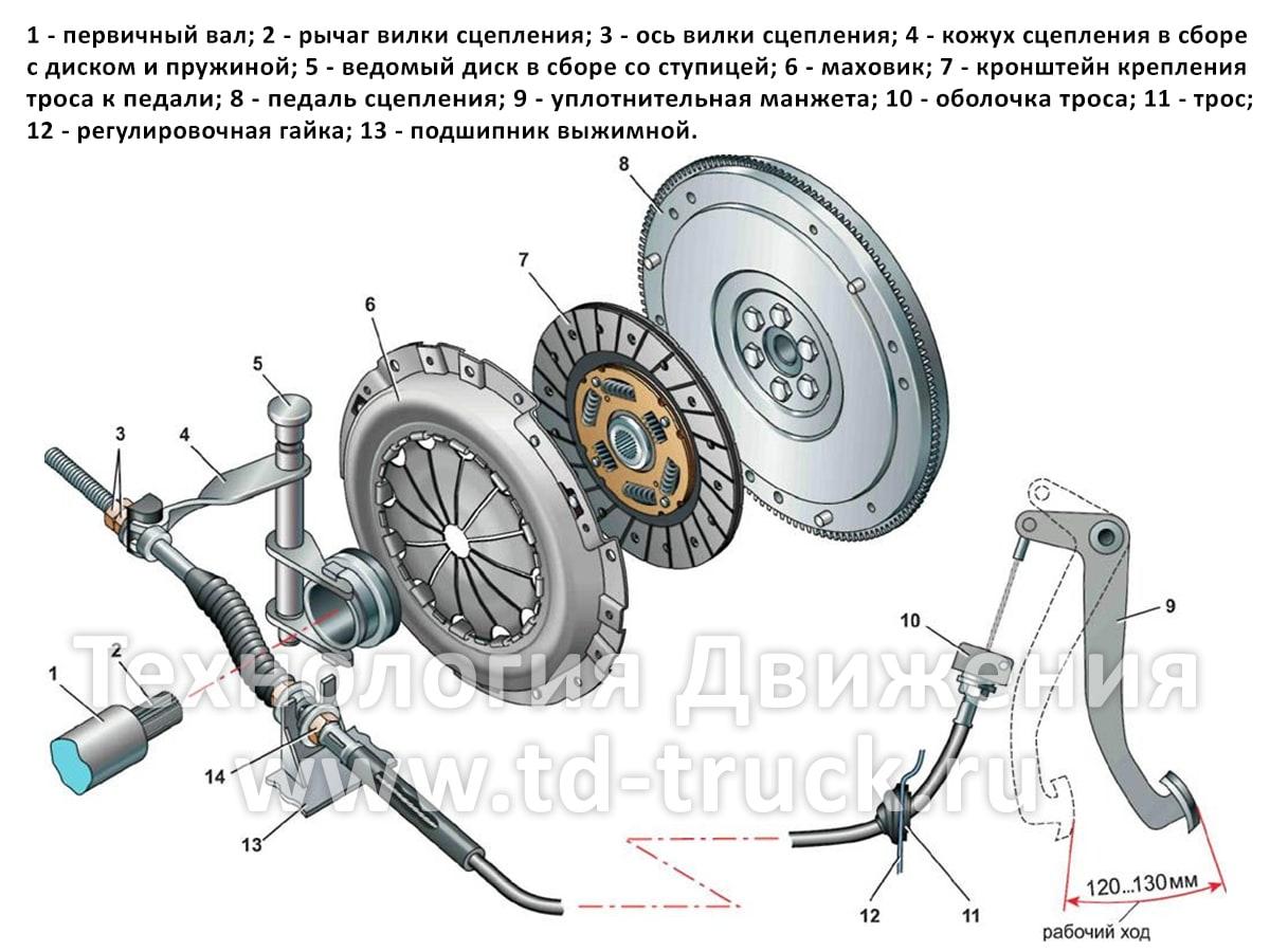 Принцип работы сцепления