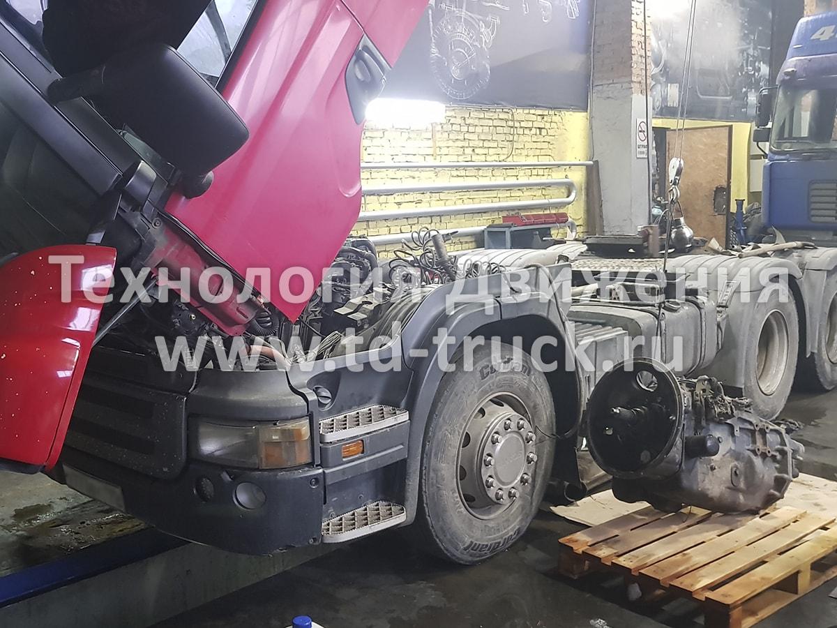 Установка КПП Scania Установка КПП Scania