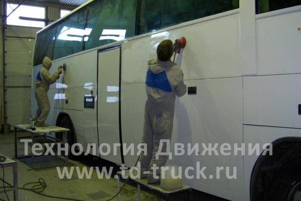 Полировка кузова автобуса Полировка кузова автобуса